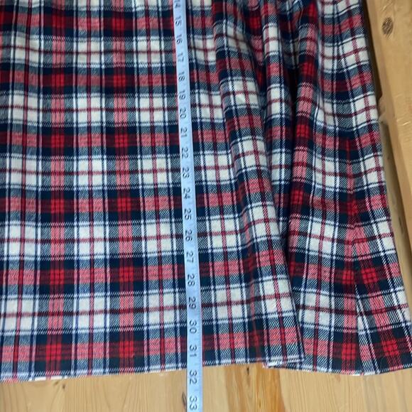 Vintage 70's Pendleton Tartan Red 100% Wool Maxi Skirt Women's 16 - Picture 14 of 14
